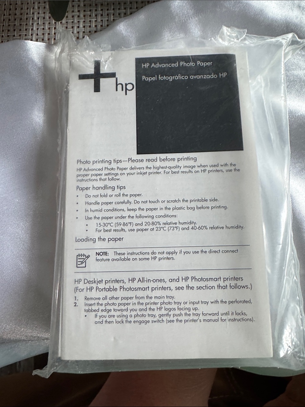 HP White Advanced Photo Paper Pack